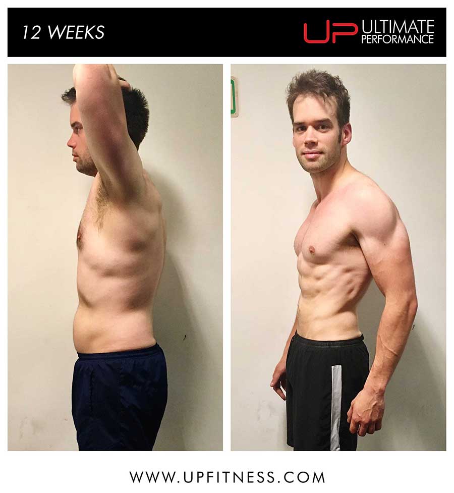 Tim 12 week transformation results - side