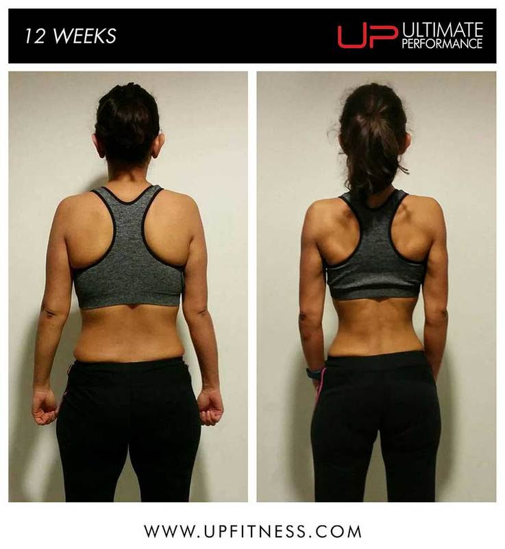 Sandi 12 week before and after - back