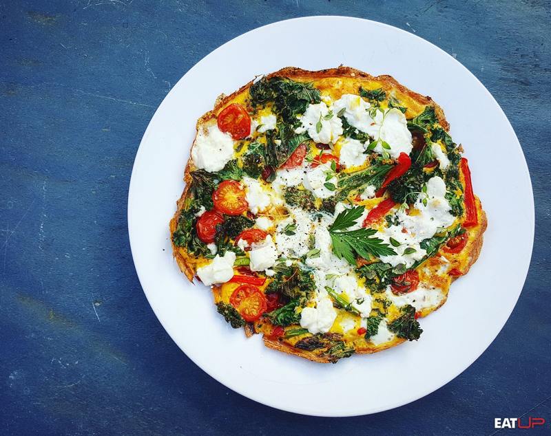 5-Minute Dinner: Goats' Cheese & Pesto Omelette Recipe