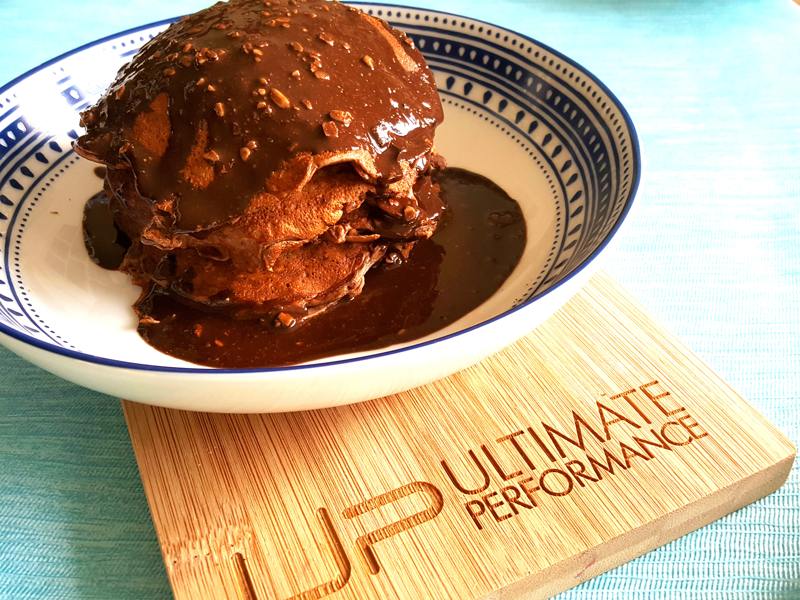 Chocolate Peanut Butter Protein Oat Pancakes Recipe