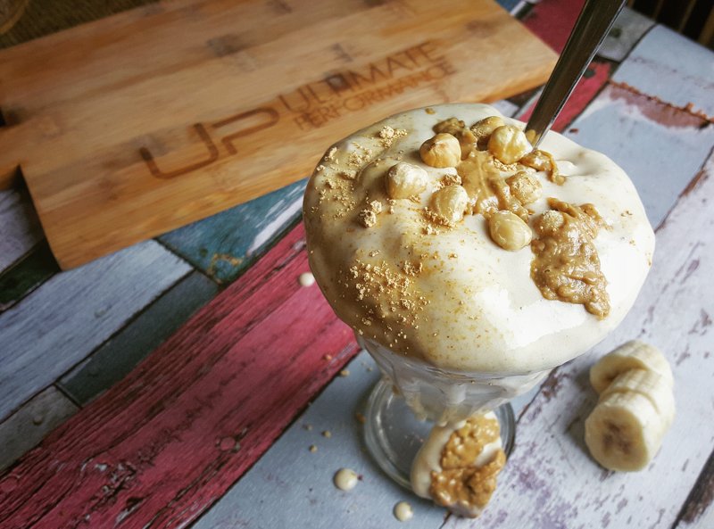 Banana &amp; Peanut Butter Protein Ice Cream Sundae Recipe