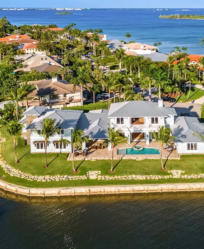 South Tampa neighborhood aerial view
