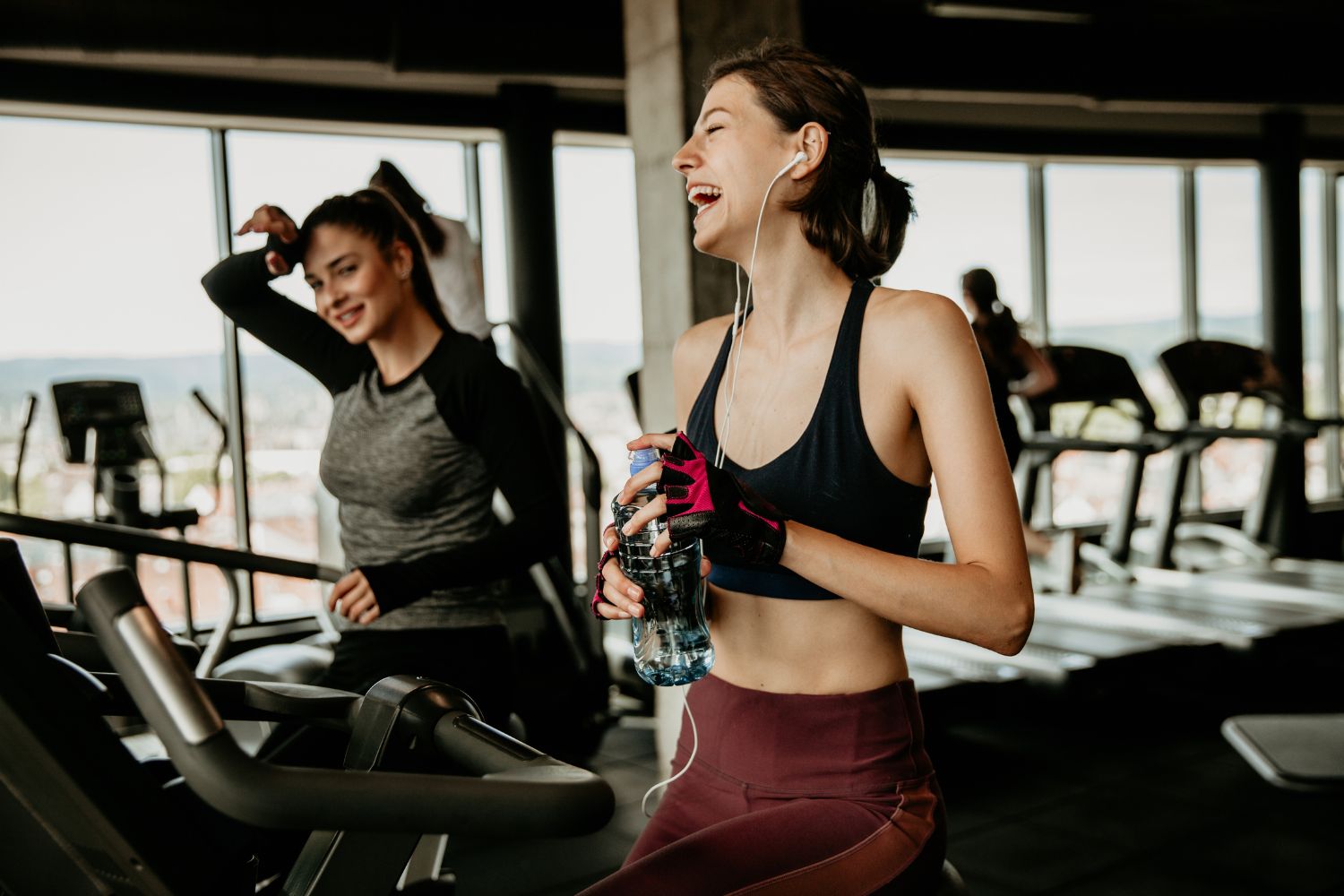 Modern community fitness center with weight equipment and comfortable workout space