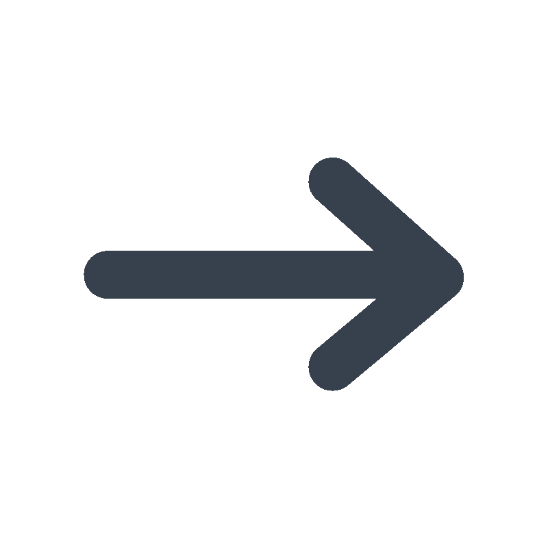 Navy blue right-pointing arrow icon on white background.