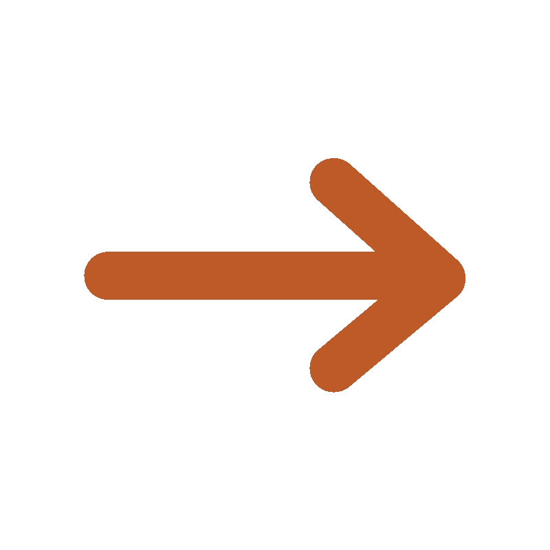 Bold orange right-pointing arrow icon on transparent background.