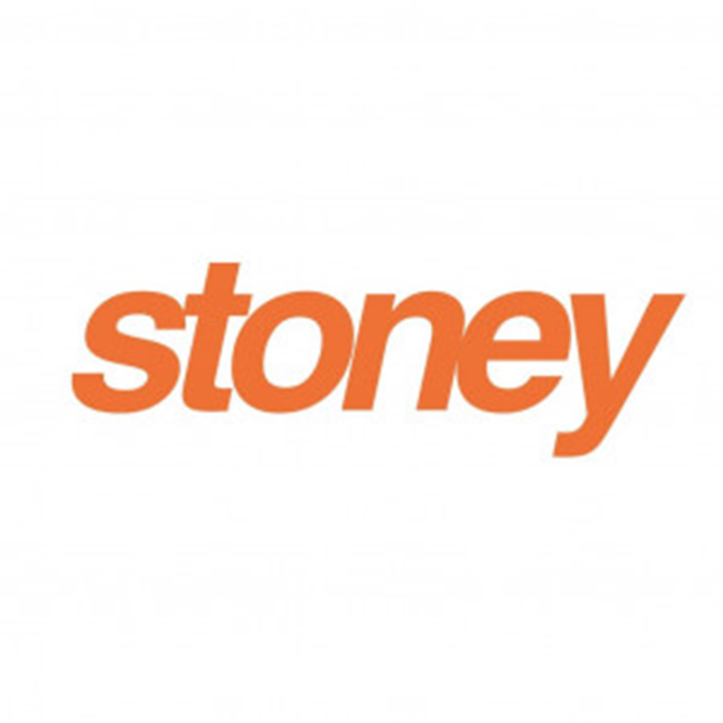 Stoney Branch wordmark in orange on a white background