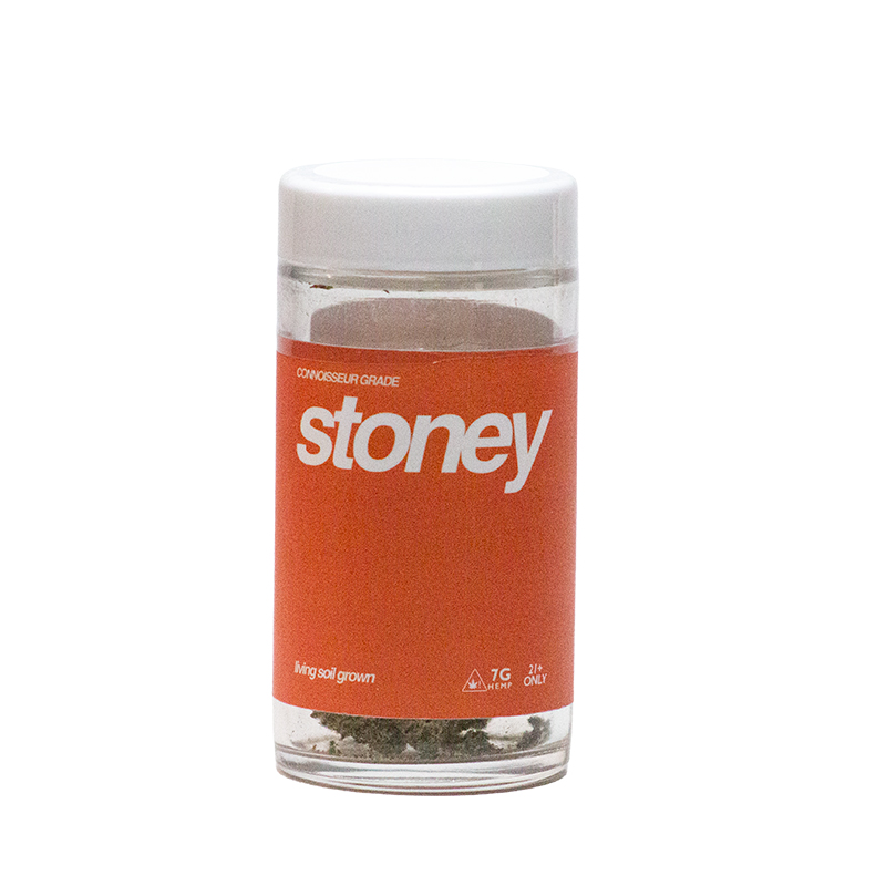 Front view of Stoney Branch flower packaging on a white background