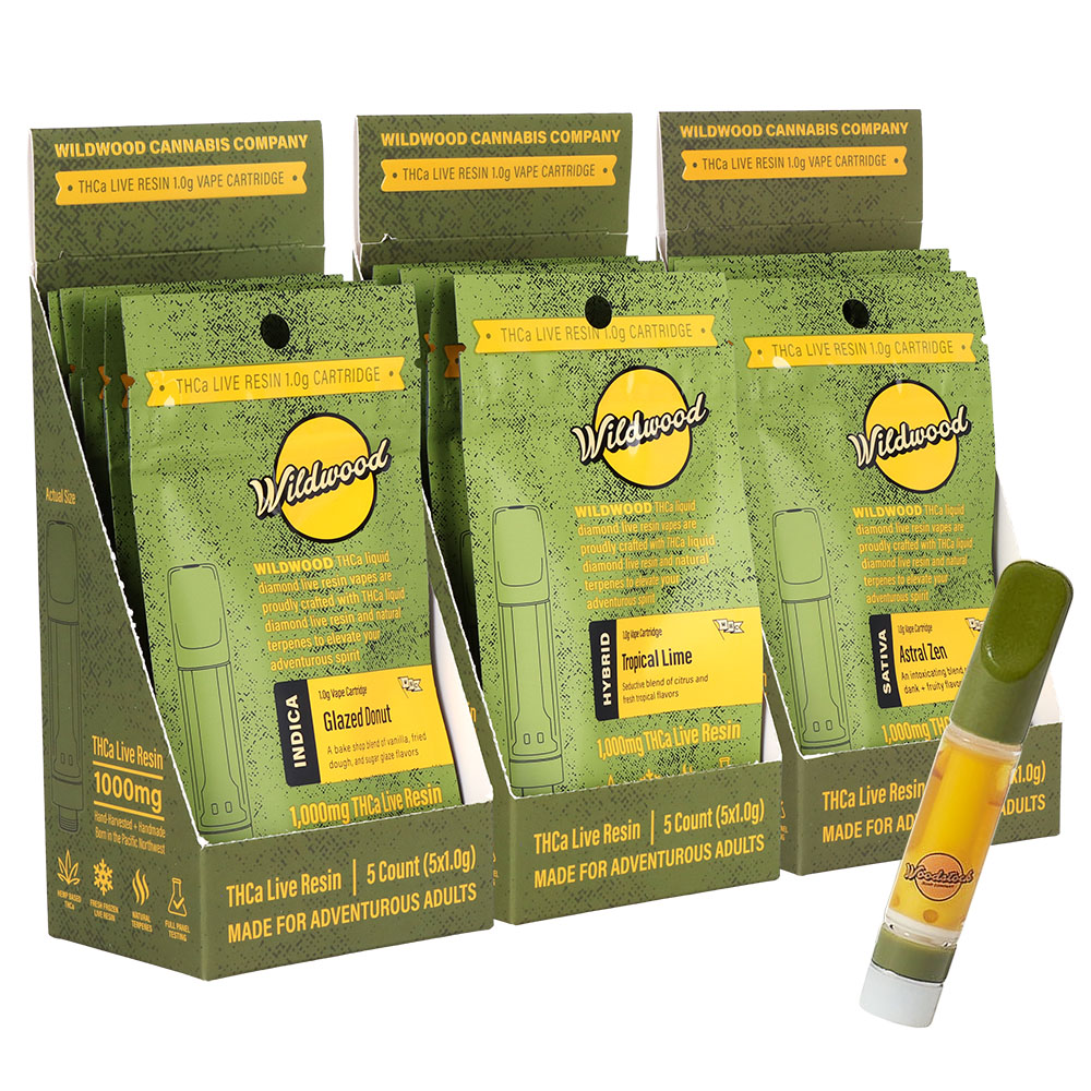 Wildwood cartridge flavor lineup displayed together