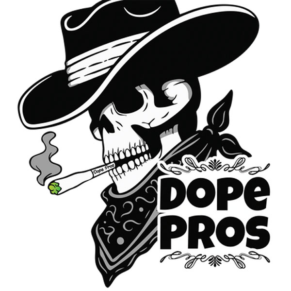 Dope Pros flower logo on a white background