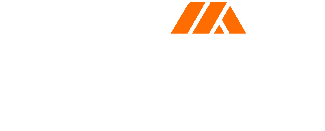 Vertex Roofing logo with the word 'Vertex' in white and an orange stylized roof above it, and 'ROOFING' below in white.