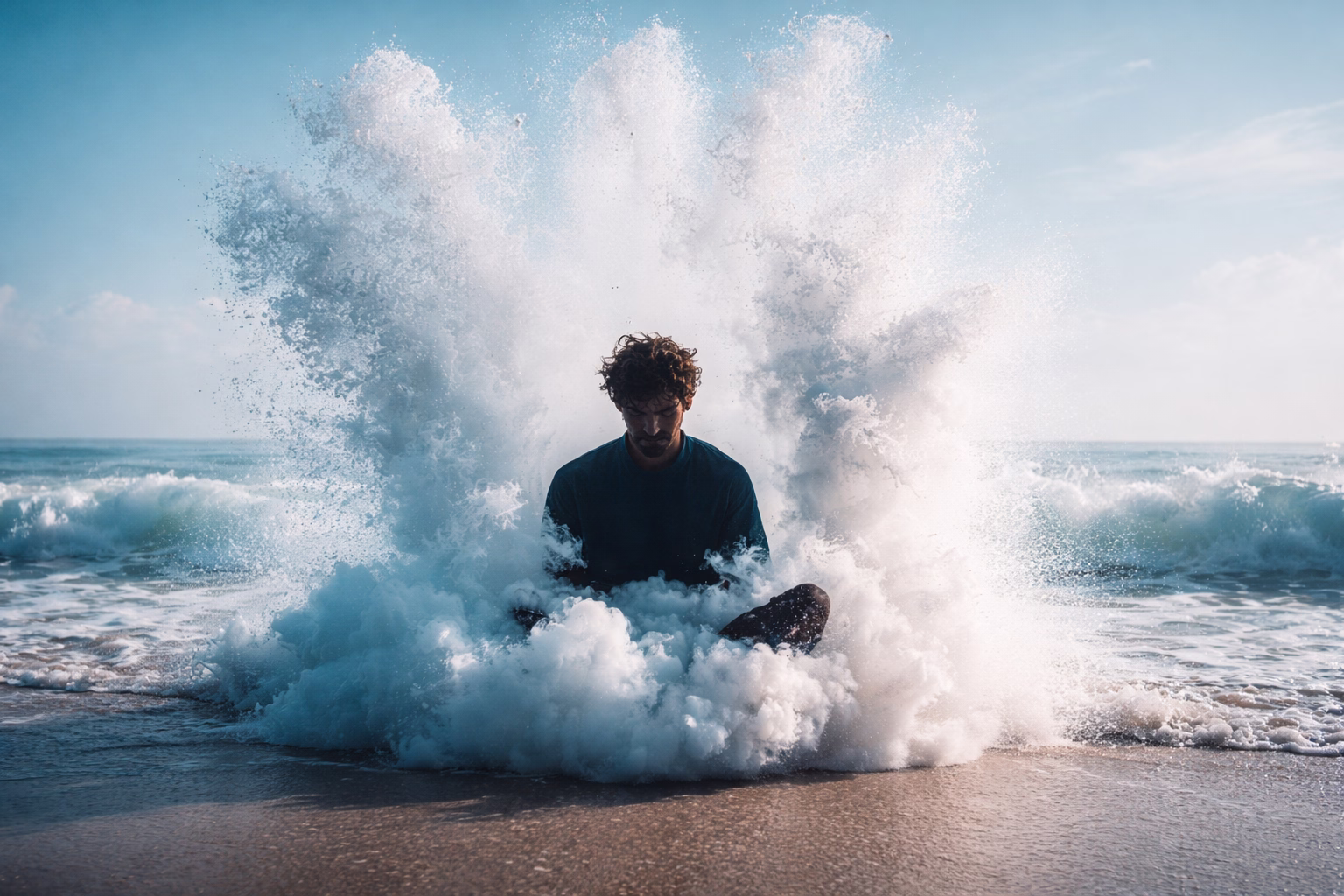 Ocean and Girl Image