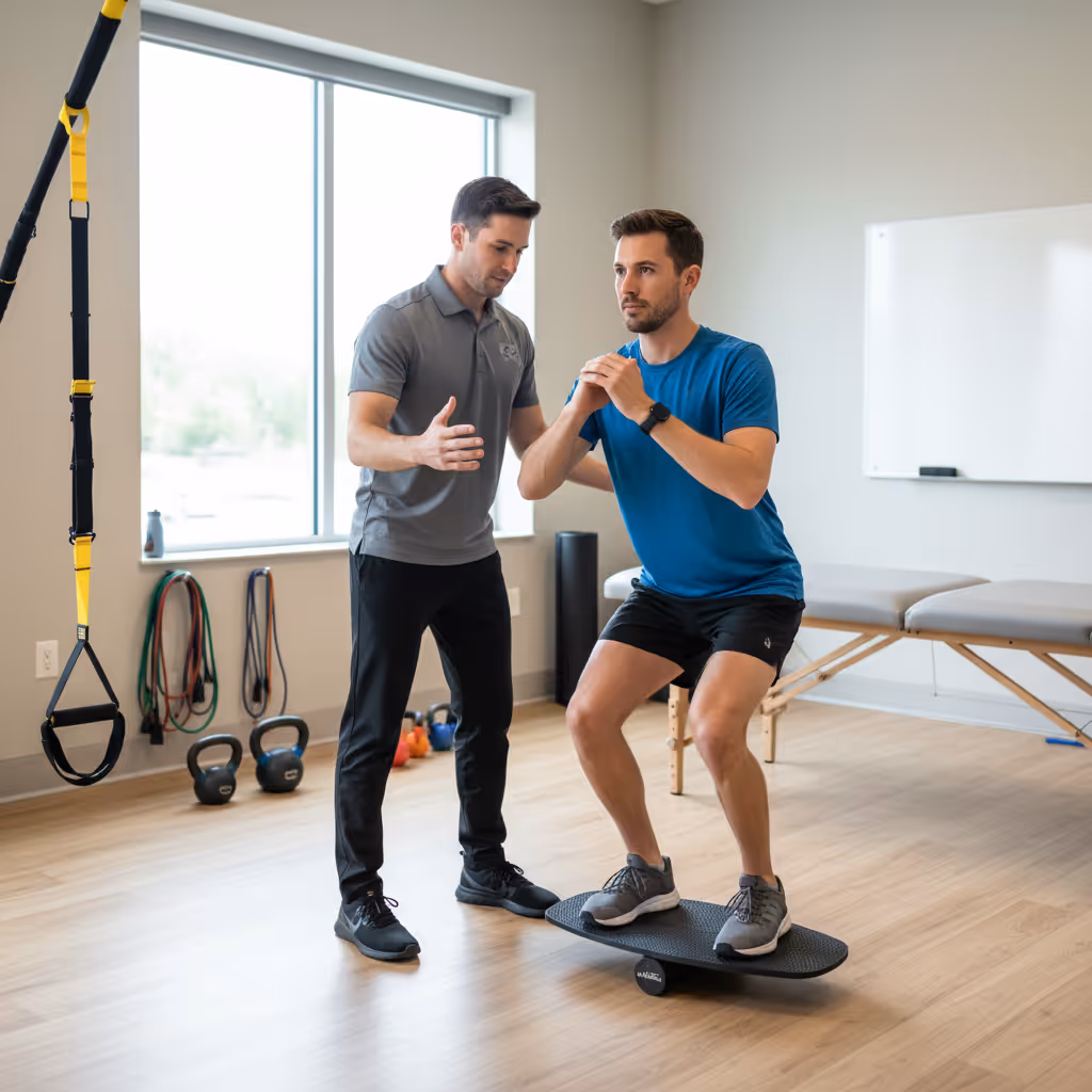 One-on-one physical therapy session in Richmond with expert therapist providing personalized care to athlete