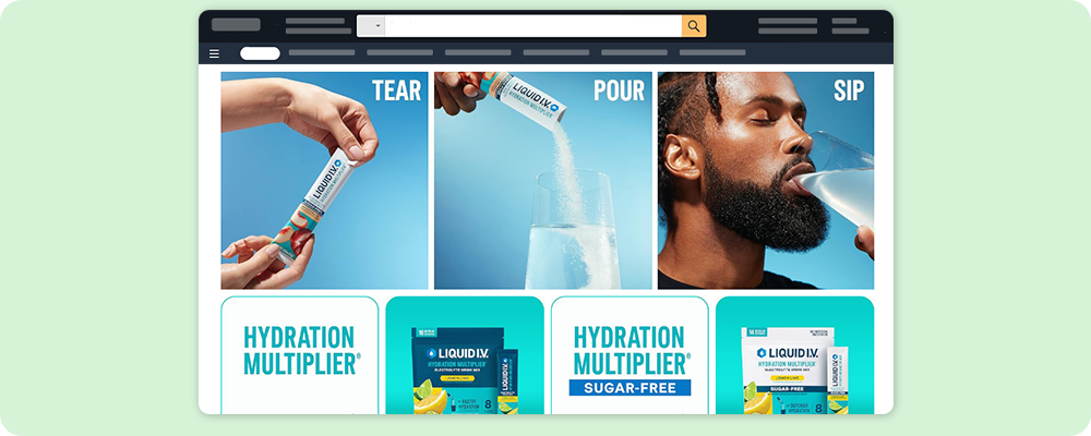 a picture of a screenshot with a man drinking the new hydration multiplier