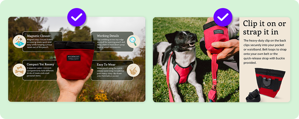 detail of a product and its benefits