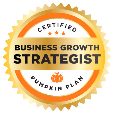 Pumpkin Plan Certified Business Growth Strategist Badge