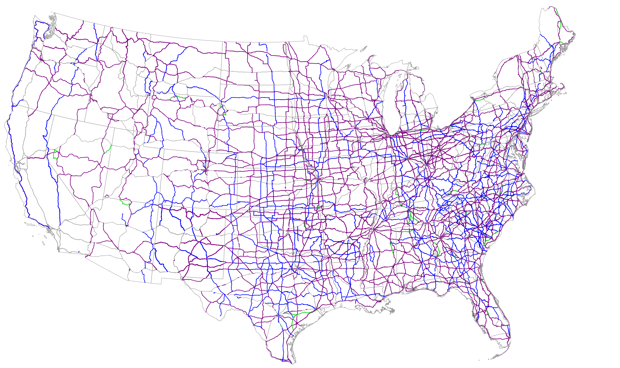 Map of US Highways, Interstates and Roads