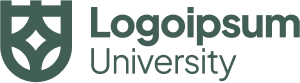 A black and green logo with the words university.