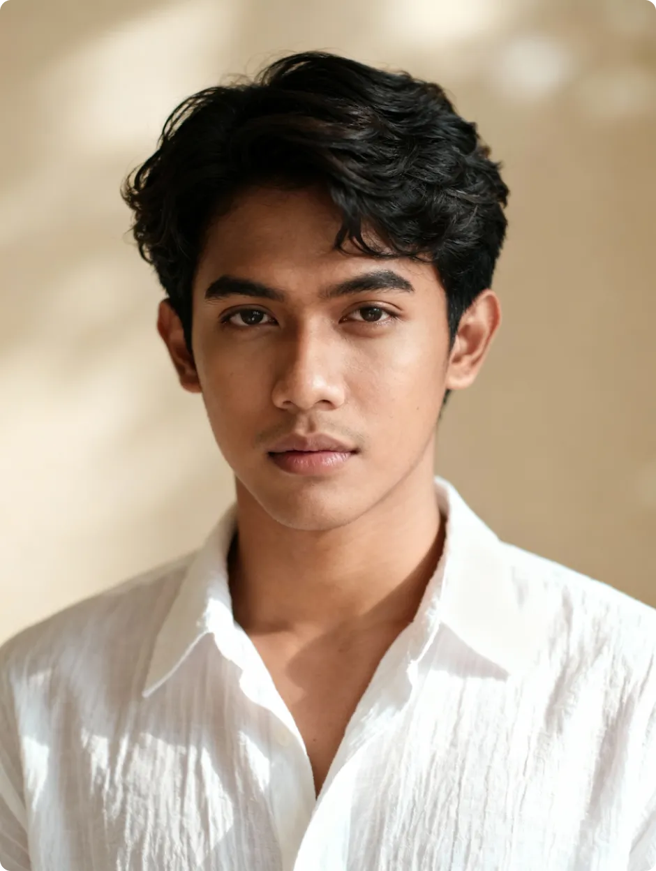 A man in a white shirt looking at the camera.