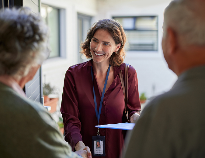 home nurse visiting a patient