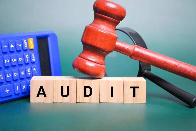 Audit Concept with Gavel and Calculator