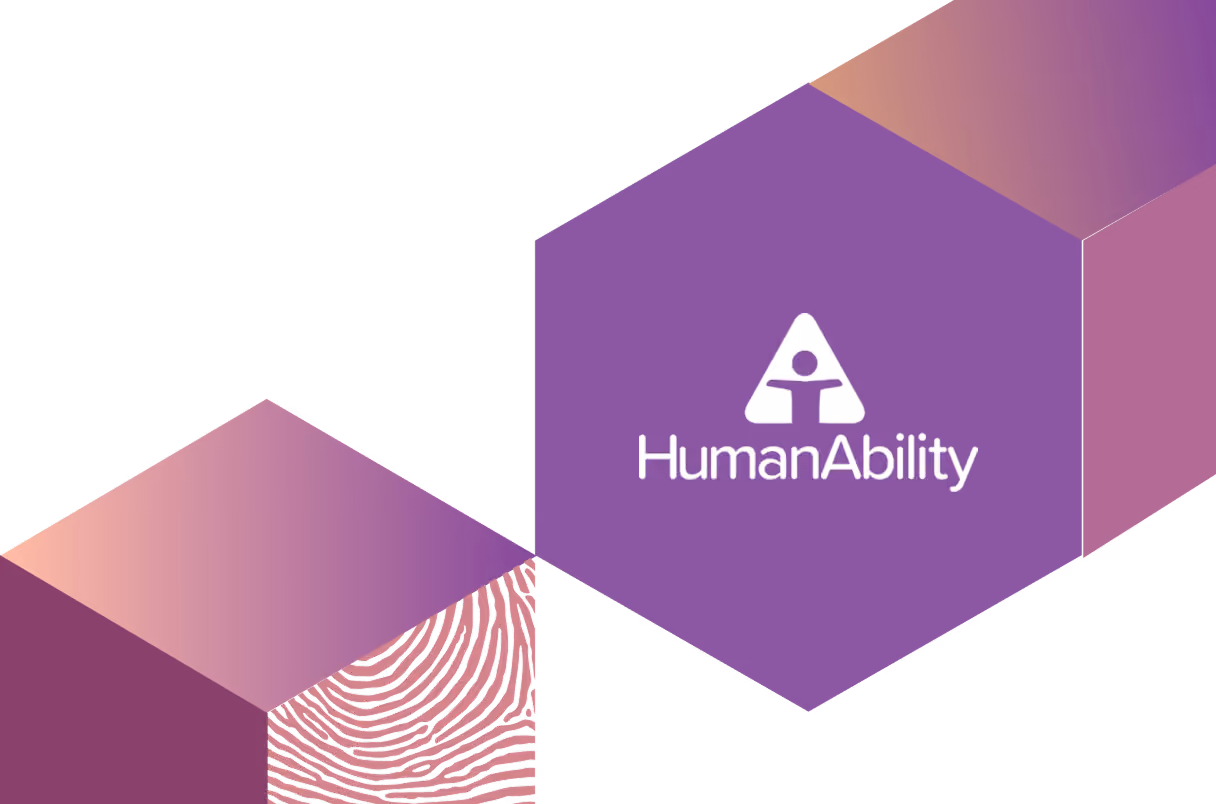HumanAbility logo on the purple graphic