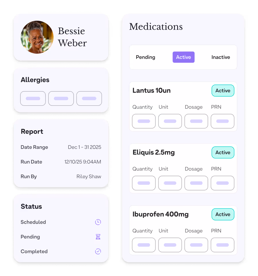 Medication management (eMAR)