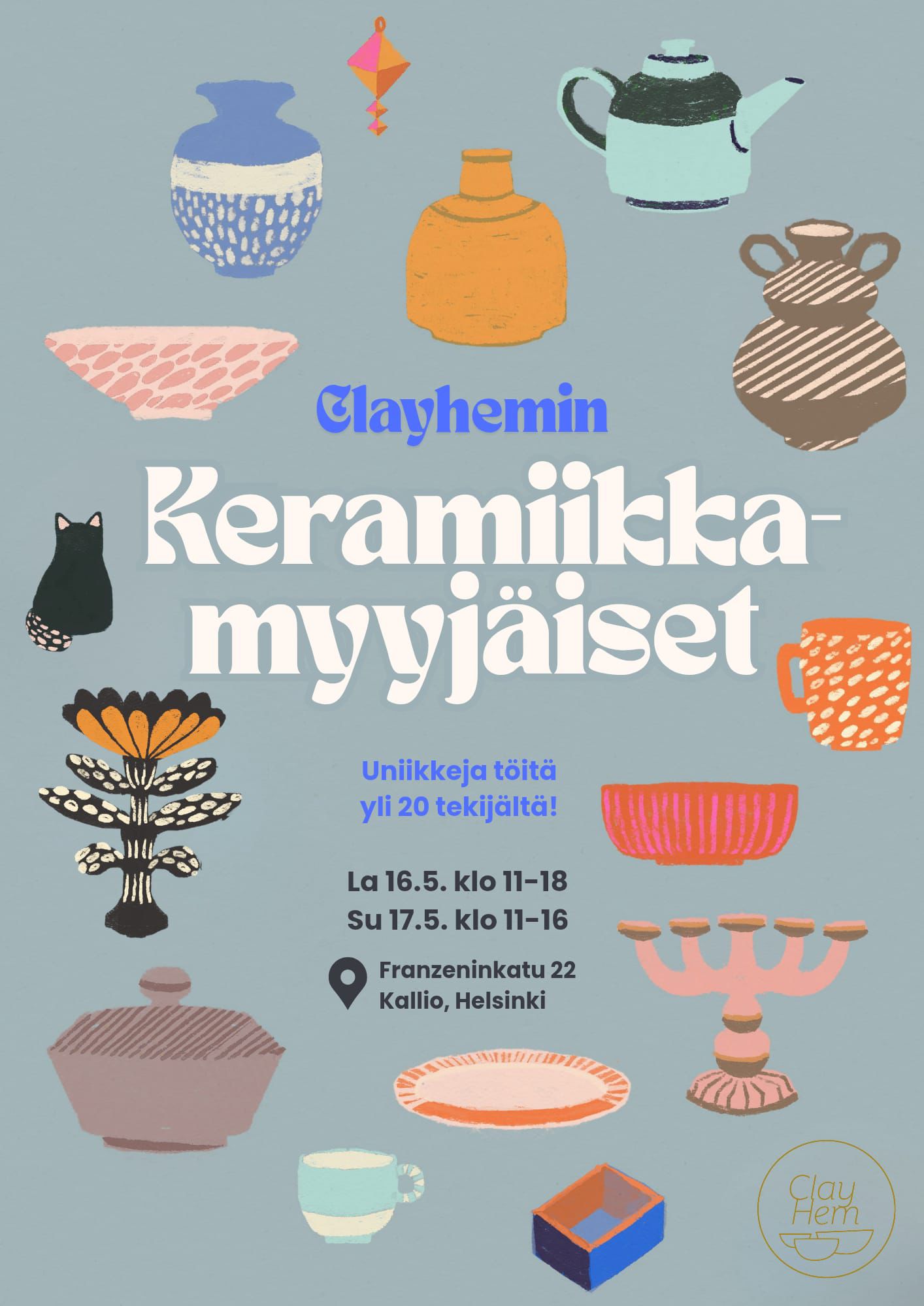 Clayhemin myyjäiset Kalliossa