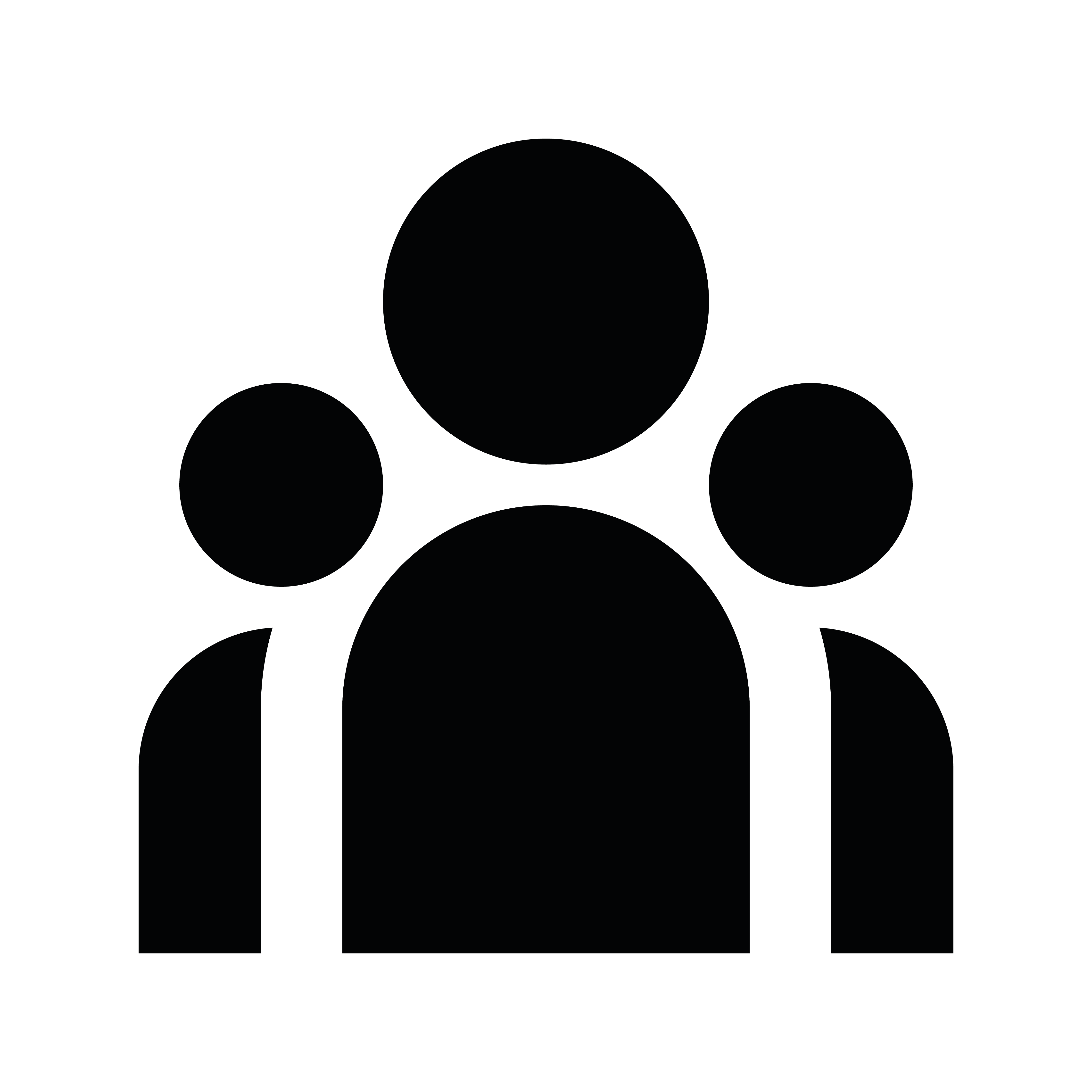 Symbol mit drei stilisierten Personen, das ein Team darstellt.