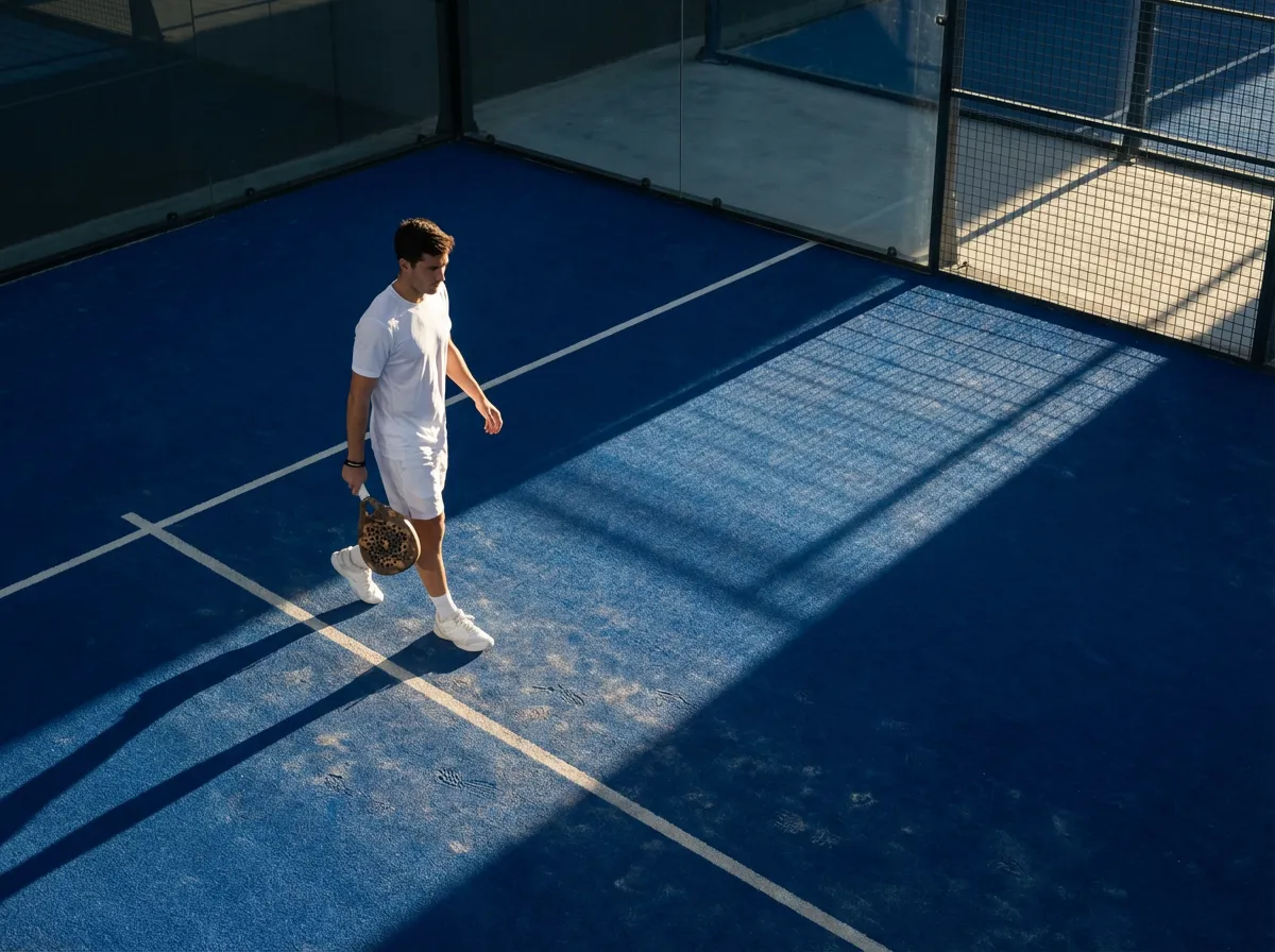 Padeltrainer auf dem Court während einer professionellen Coaching-Ausbildung