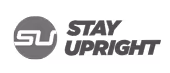 Stay Upright logo with circular SU icon and stylized text.