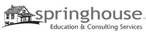 Springhouse logo featuring a detailed house illustration next to the text 'springhouse Educator & Consulting Services'.