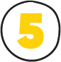Yellow number 5 inside a black circular outline on white background.