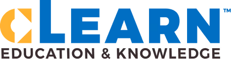 CLEARN logo with an orange and blue design and the tagline 'Enabling scientific learning.'