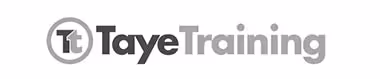 Taye Training logo with stylized 'Tt' inside a circle to the left of the text.