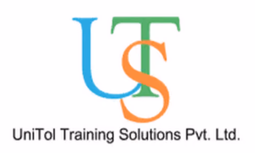 Logo with overlapping letters U in blue, T in green, and S in orange above the text UniTol Training Solutions Pvt. Ltd.