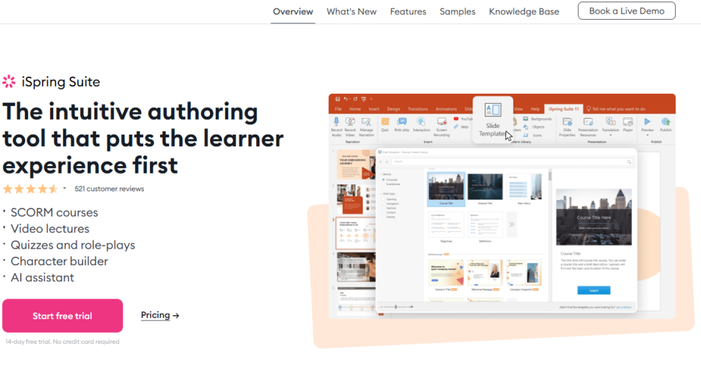 iSpring Suite homepage