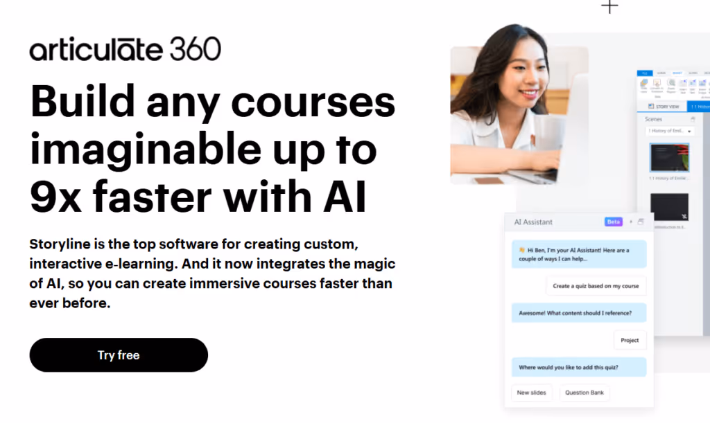 Articulate 360 homepage 