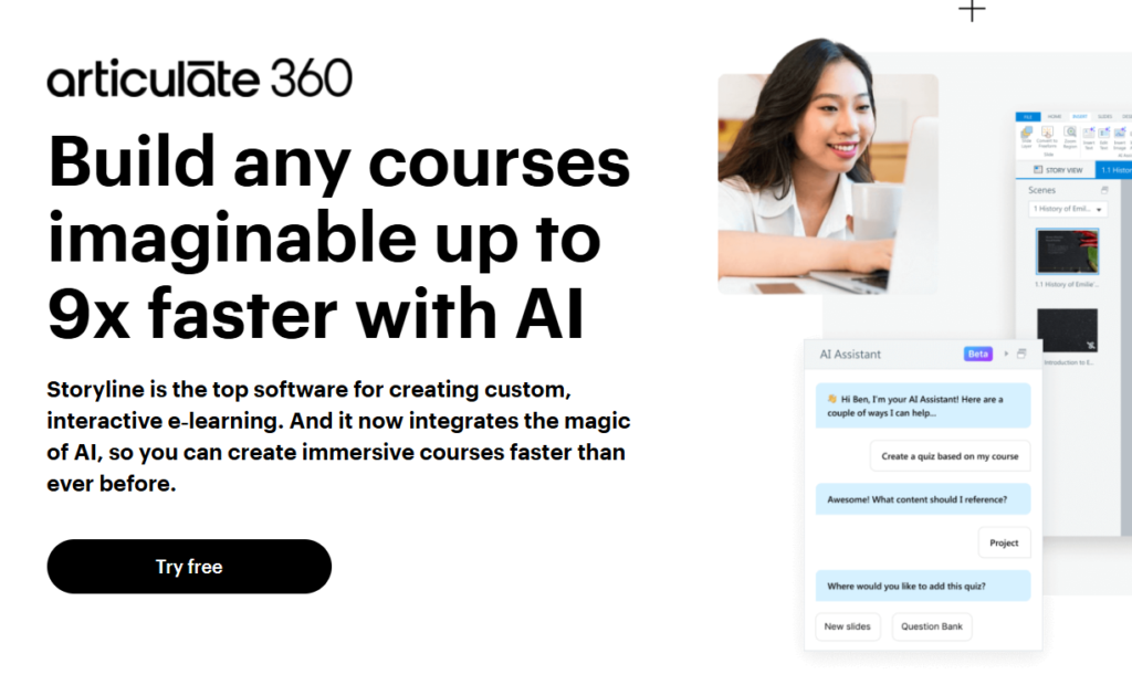 Articulate 360 homepage