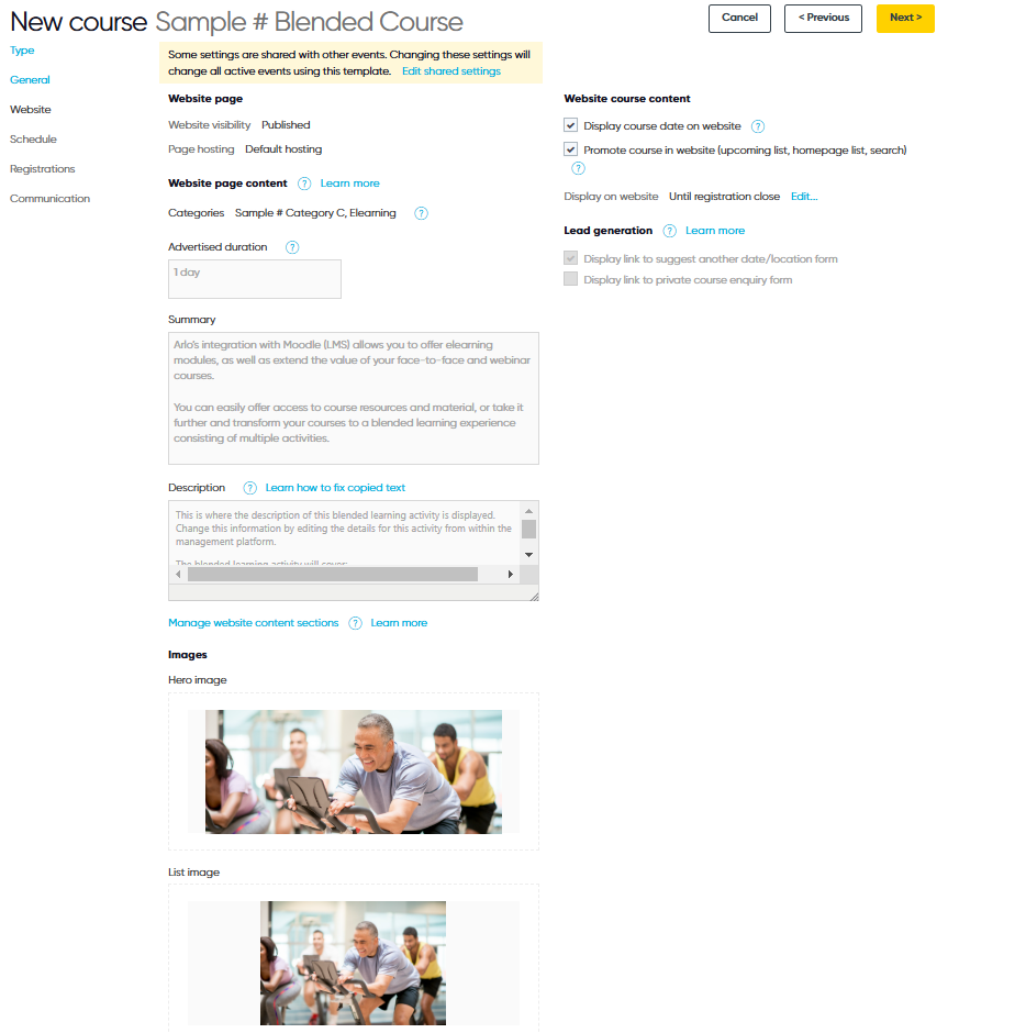 Image of a user setting up a successful online course.