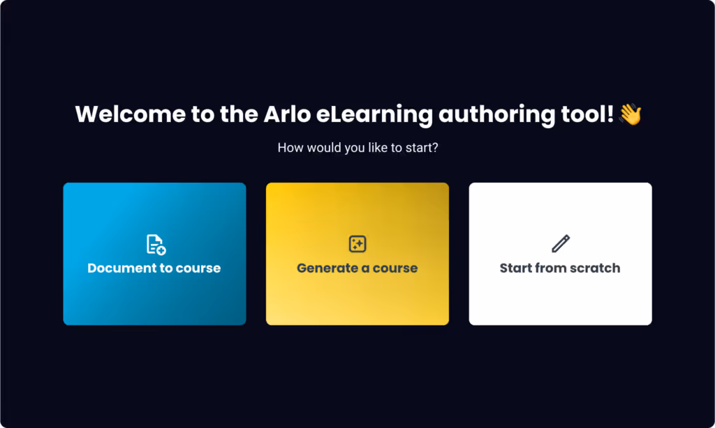 Image of Arlo's intuitive course builder