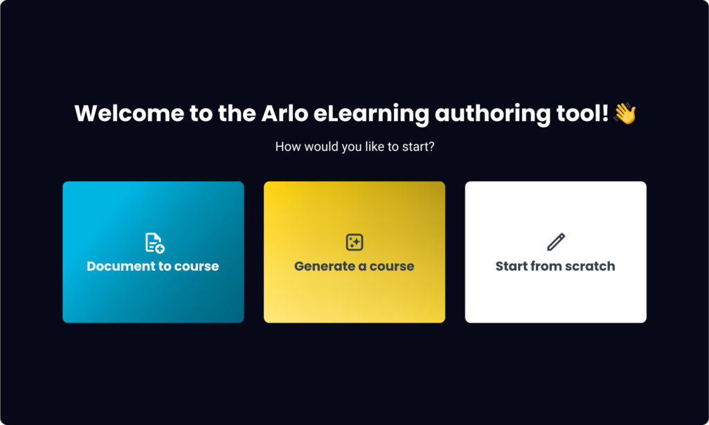 Image of Arlo's intuitive course builder