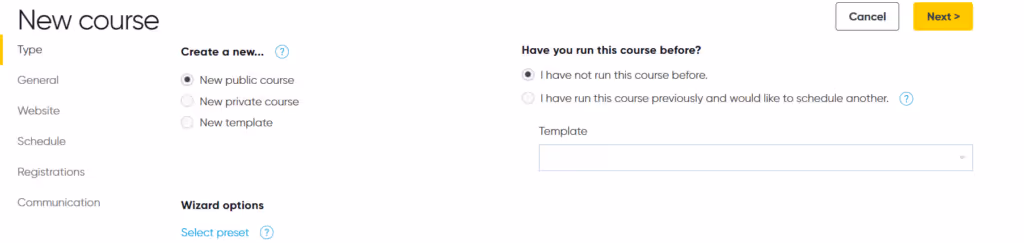 Image of Arlo's class set up workflow.