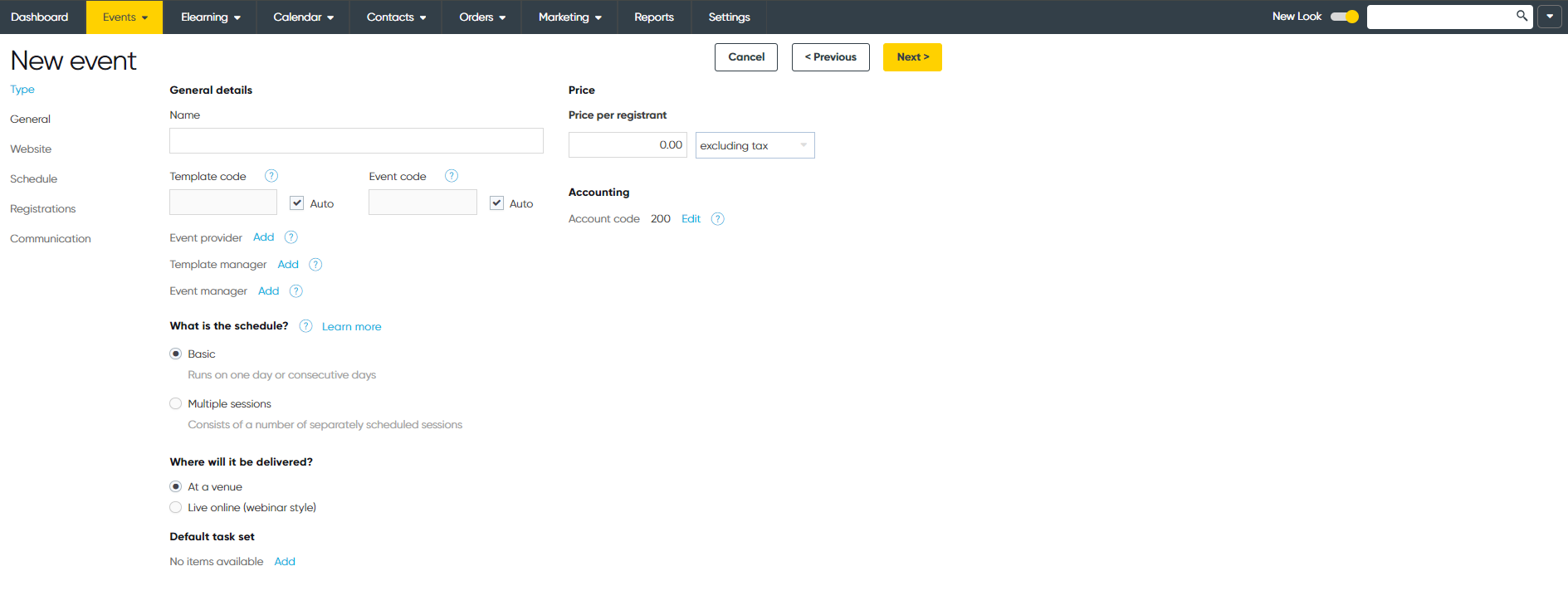 A user setting up a new course within Arlo