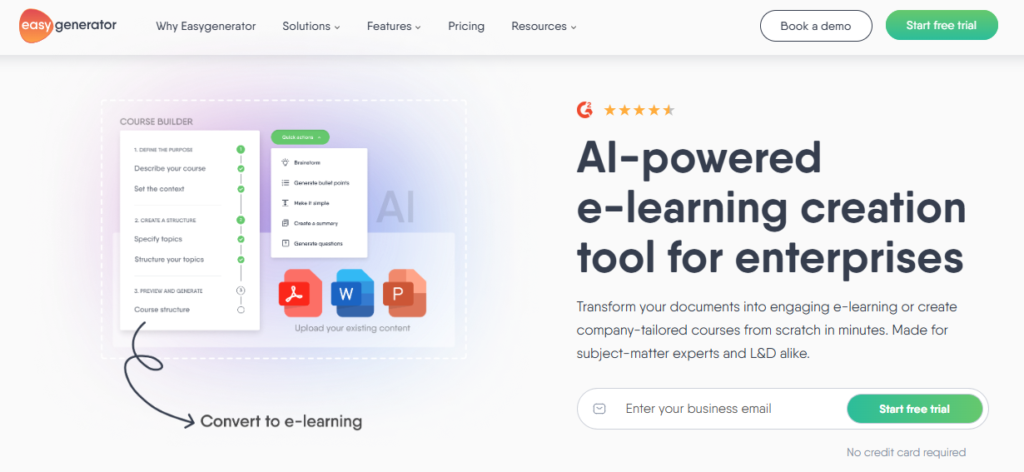 EasyGenerator homepage