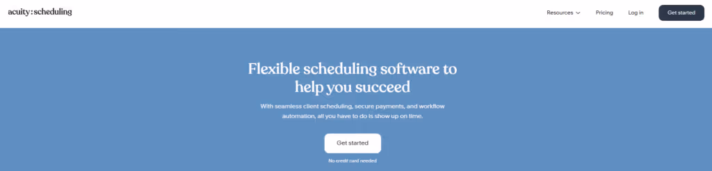 Acuity Scheduling homepage