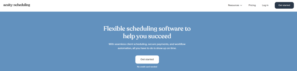 Acuity Scheduling homepage