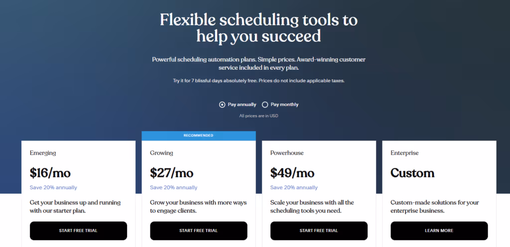 Acuity Scheduling pricing
