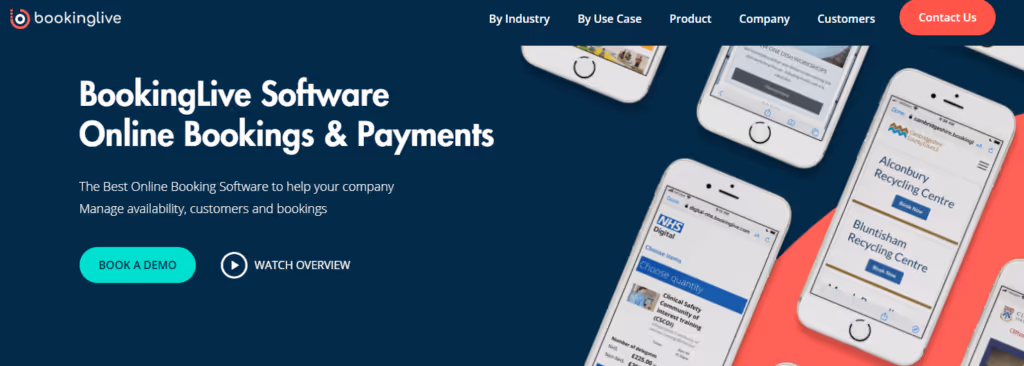 Bookinglive homepage