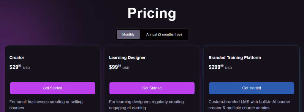 Image of Coursebox pricing