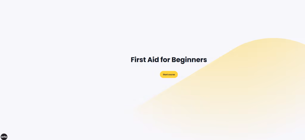 'First Aid for Beginners' course created in Arlo